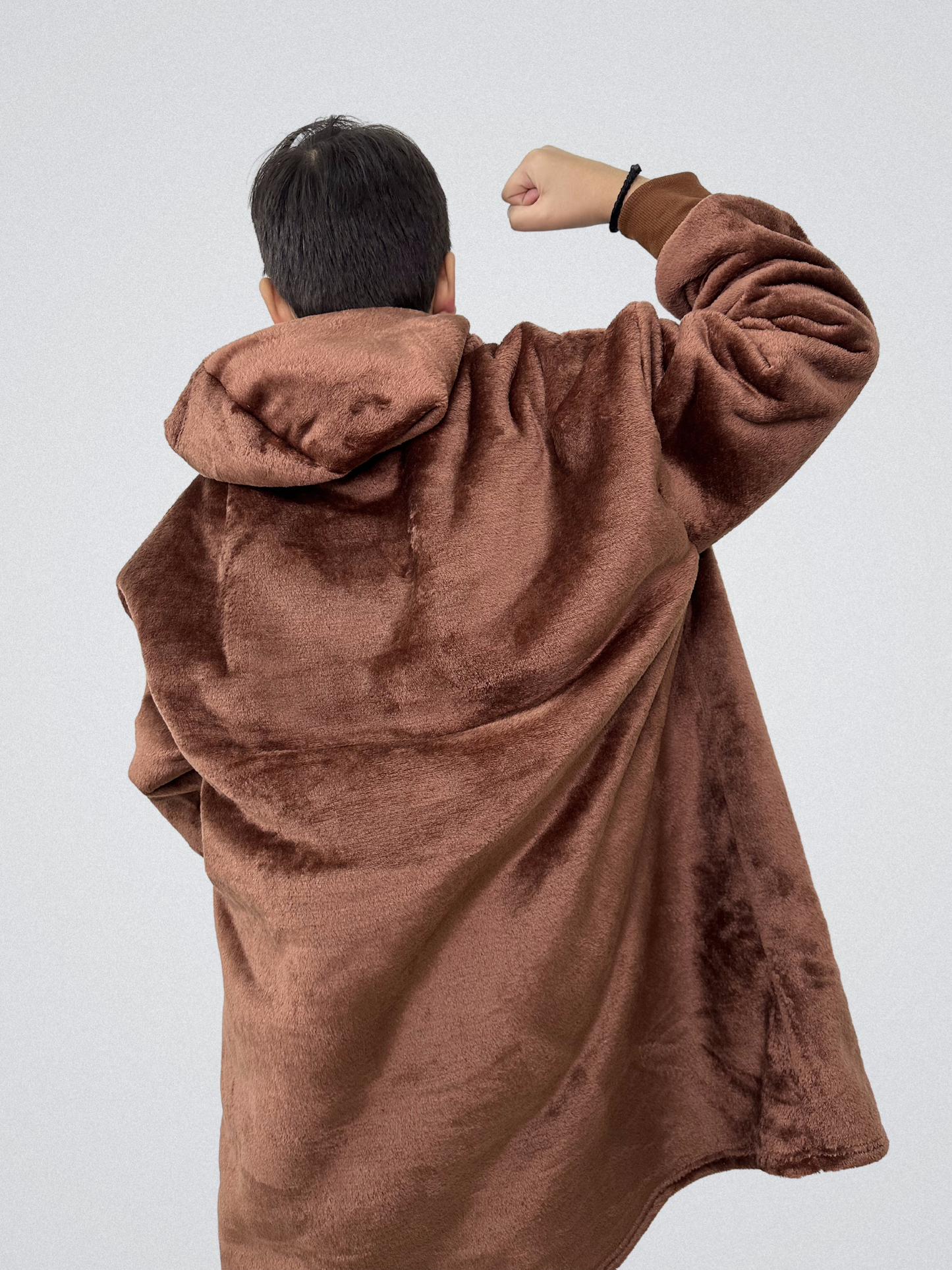 Bear Brown Kids Blanket Hoodie