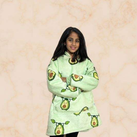 Avocado Blanket Hoodie for Kids