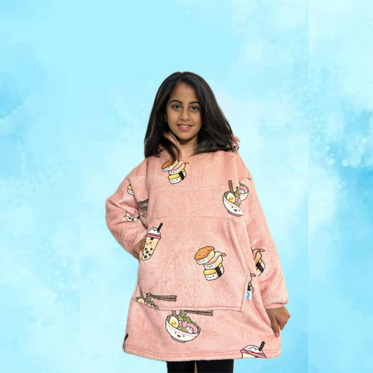 Sushi Mushi Blanket Hoodie for Kids